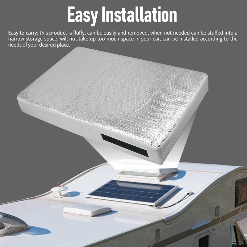 Fioqe 2PCS 22"x14"x3" Universal RV Vent Insulator, Skylight Shade RV Skylight Cover with Reflective Surface,for Camper Vents for 22 Inch X 14 Inch RV - Image 5